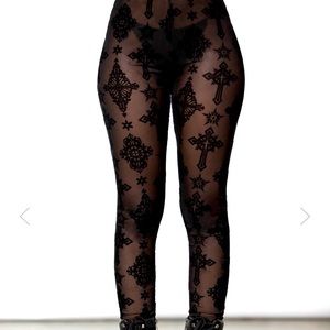 Killstar Tayanna mesh leggings see through.